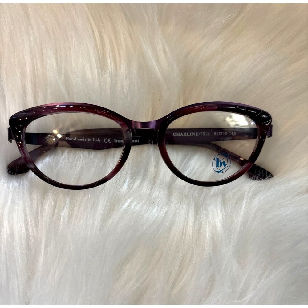 Bon Vivant Charline Eyeglass Frames Handmde In Italy 51 19 145 Lightweight Round